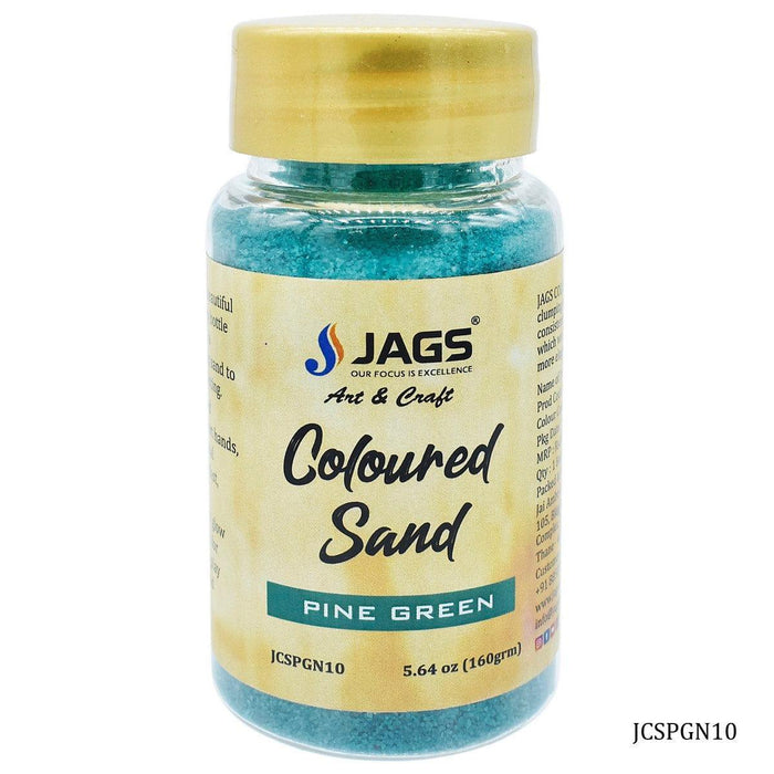 Add a Splash of Colour  to Your Crafts with Jags Coloured Sand 160 Gms PineGreen No10 JCSPGN10