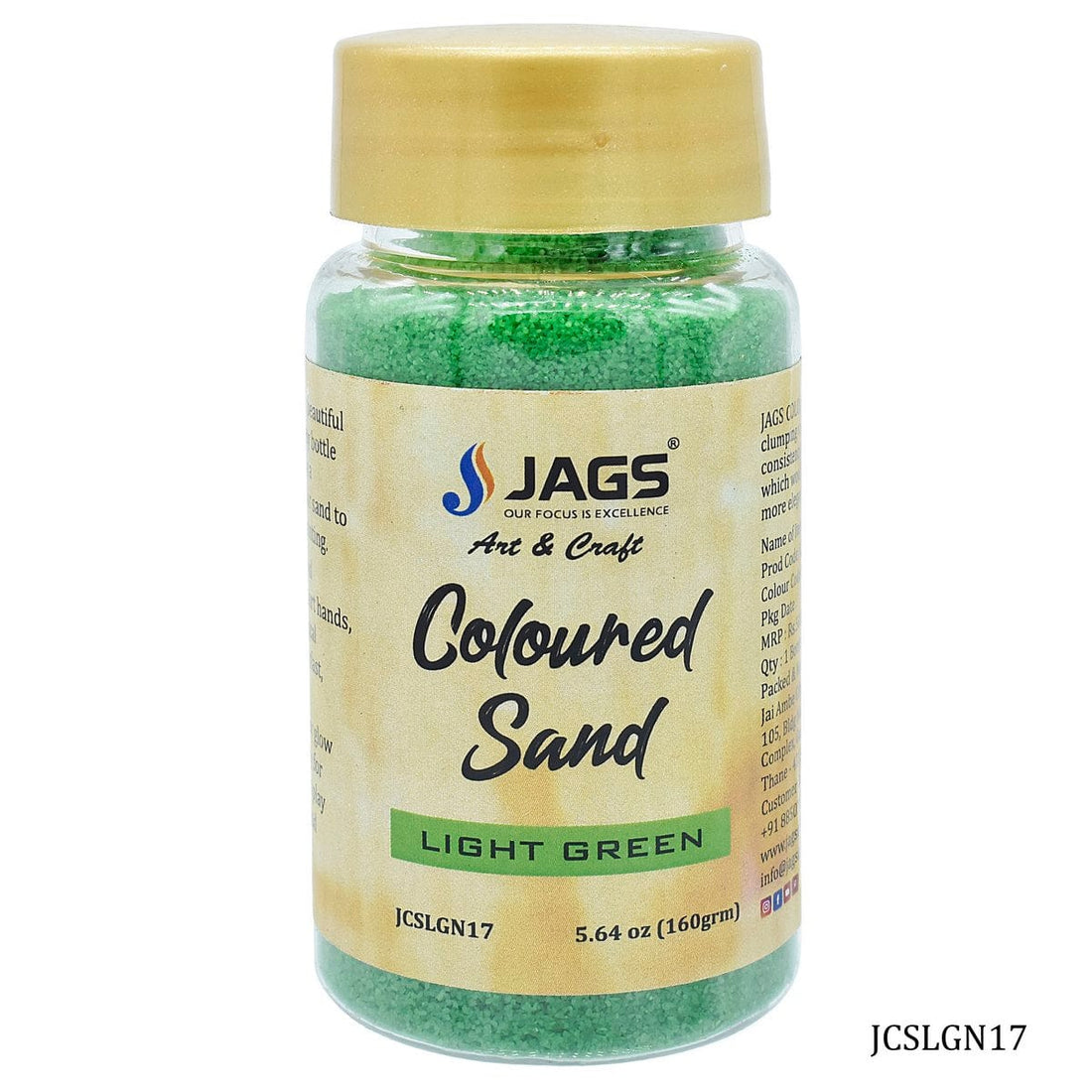 jags-mumbai Sand Buy Jags Coloured Sand 160Gms LightGreen No.17 for Crafts & Decor