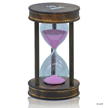 jags-mumbai Sand & Clock Timers Sand Timer Wooden Round Antique Finish 10 Minutes