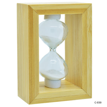 Sand timer wooden small 3.4 x 2.3inch