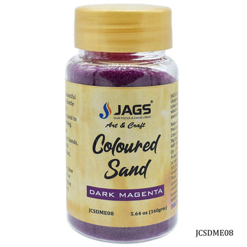 jags-mumbai Sand Jags Coloured Sand 160Gm Dark Magenta No8 JCSDME08 - Bring Your Crafts to Life