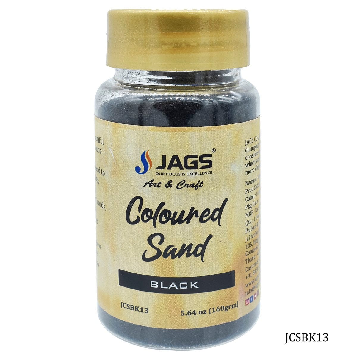 jags-mumbai Sand Jags Coloured Sand 160Gms Black No 13