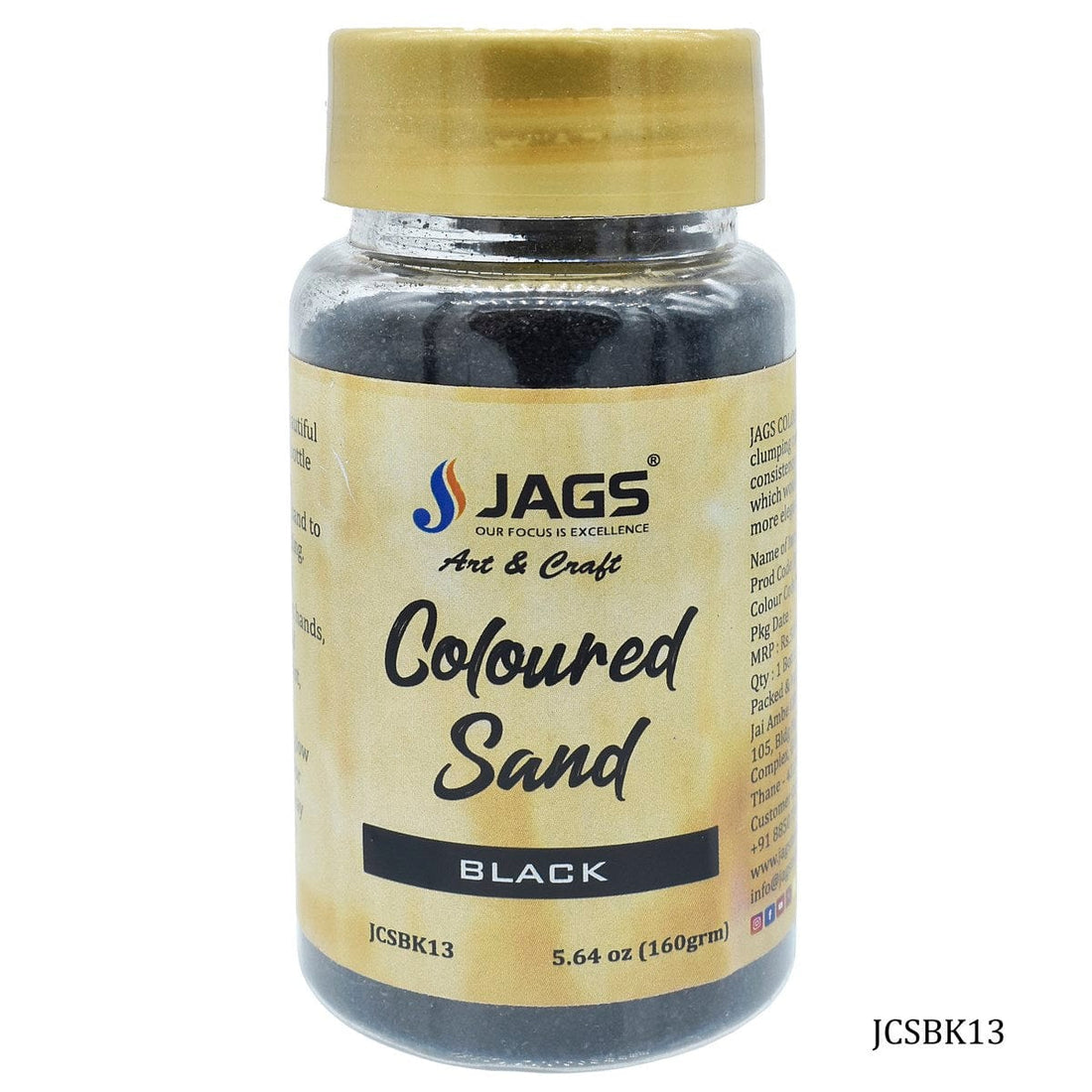 jags-mumbai Sand Jags Coloured Sand 160Gms Black No 13