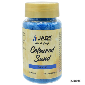 Jags Coloured Sand 160Gms Blue No 6 - Versatile Craft Sand for Creative Projects