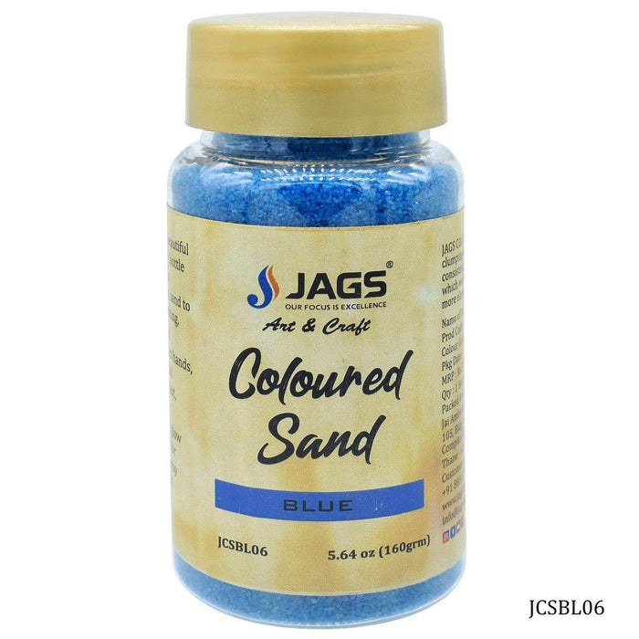 Jags Coloured Sand 160Gms Blue No 6 - Versatile Craft Sand for Creative Projects