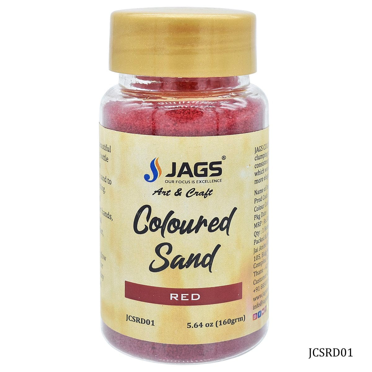 jags-mumbai Sand Jags Coloured Sand 160Gms Red No 1