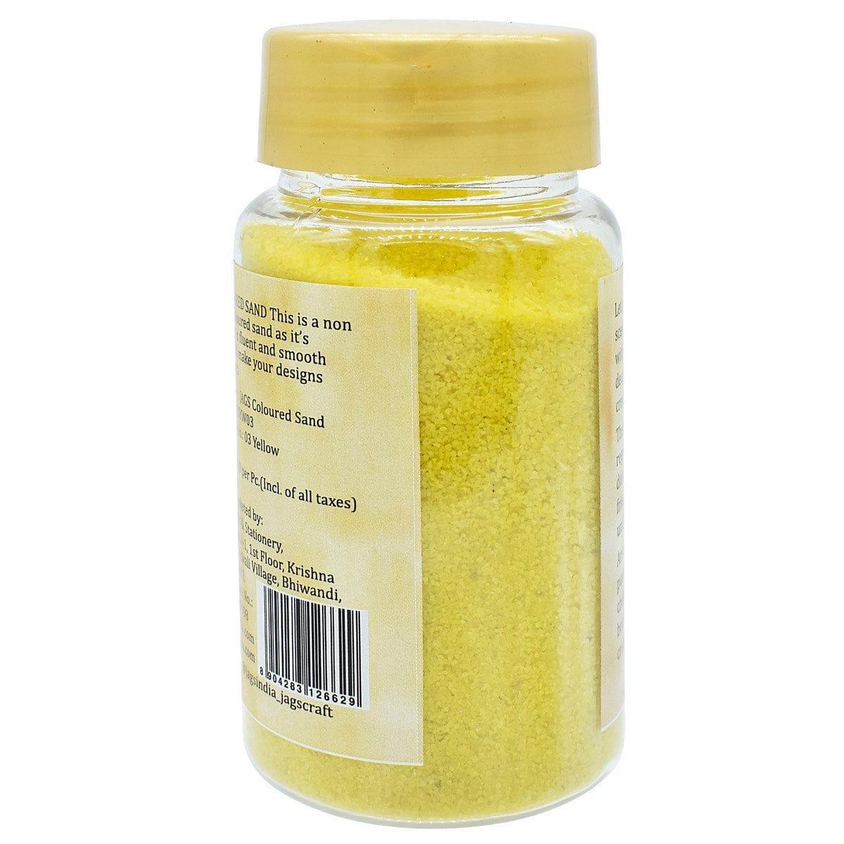 jags-mumbai Sand Jags Coloured Sand 160Gms Yellow No 3 JCSYW03