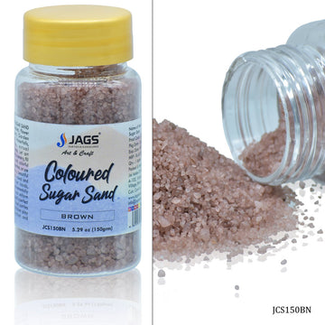 Jags Coloured Sugar Sand 150Gms Brown JCS150BN