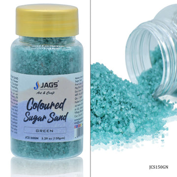 Jags Coloured Sugar Sand 150Gms Green JCS150GN