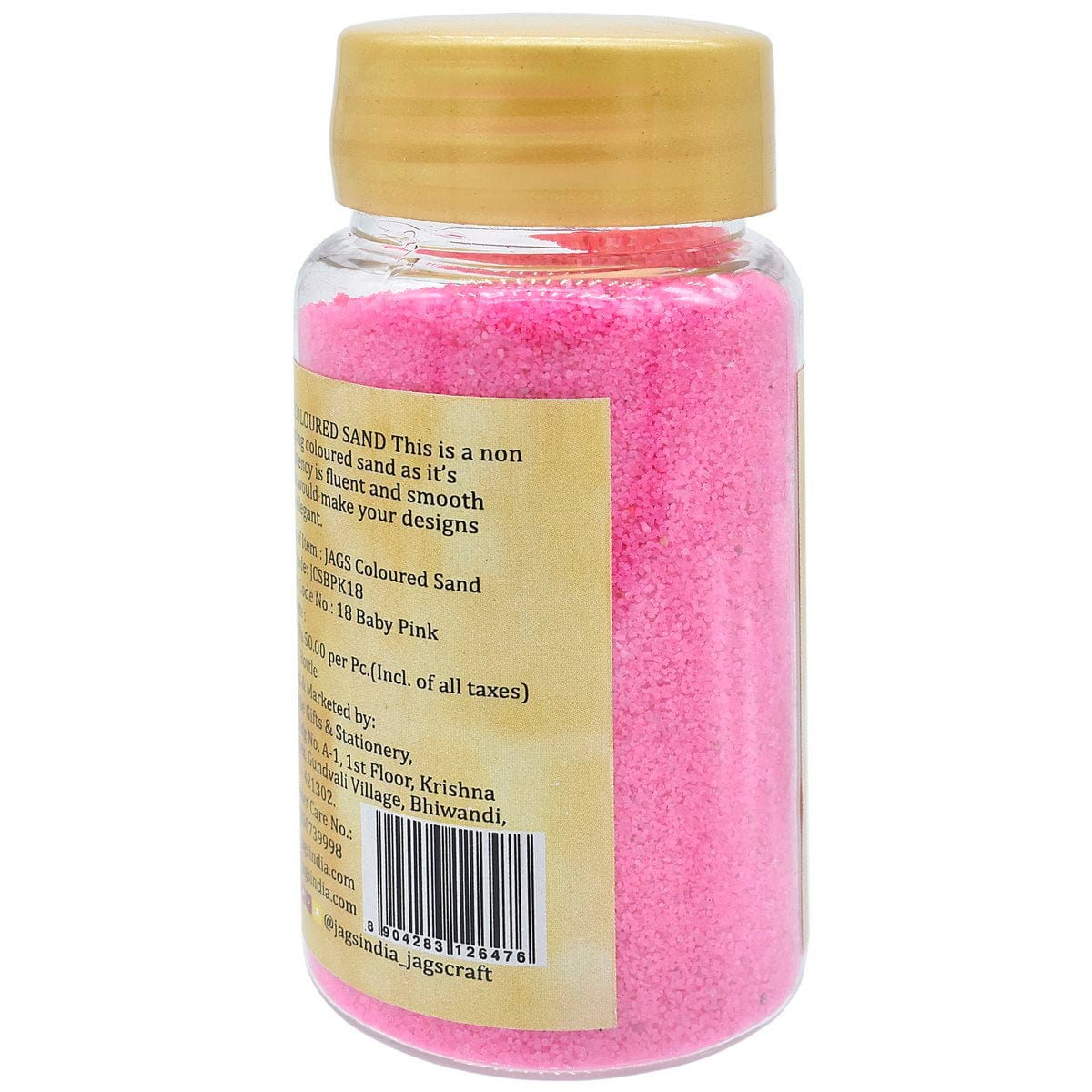 jags-mumbai Sand Shop Jags Coloured Sand 160Gms Baby Pink No 18 Online | JCSBPK18