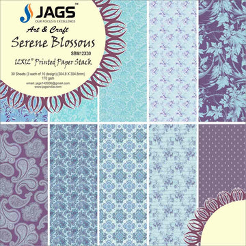 jags-mumbai Scrapbook Designer Paper Pack for Scrapbooking and Greeting Cards 12x12 Inches