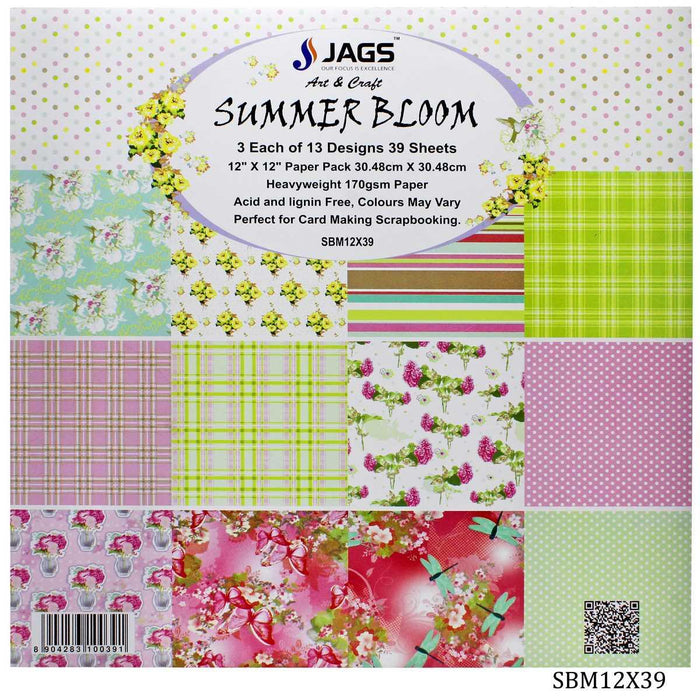 Designer Paper Pack for Scrapbooking and Greeting Cards 12x12 Inches