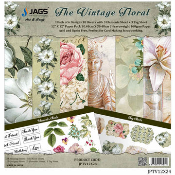 jags-mumbai Scrapbook Designer Paper Pack for Scrapbooking and Greeting Cards 12x12 Inches