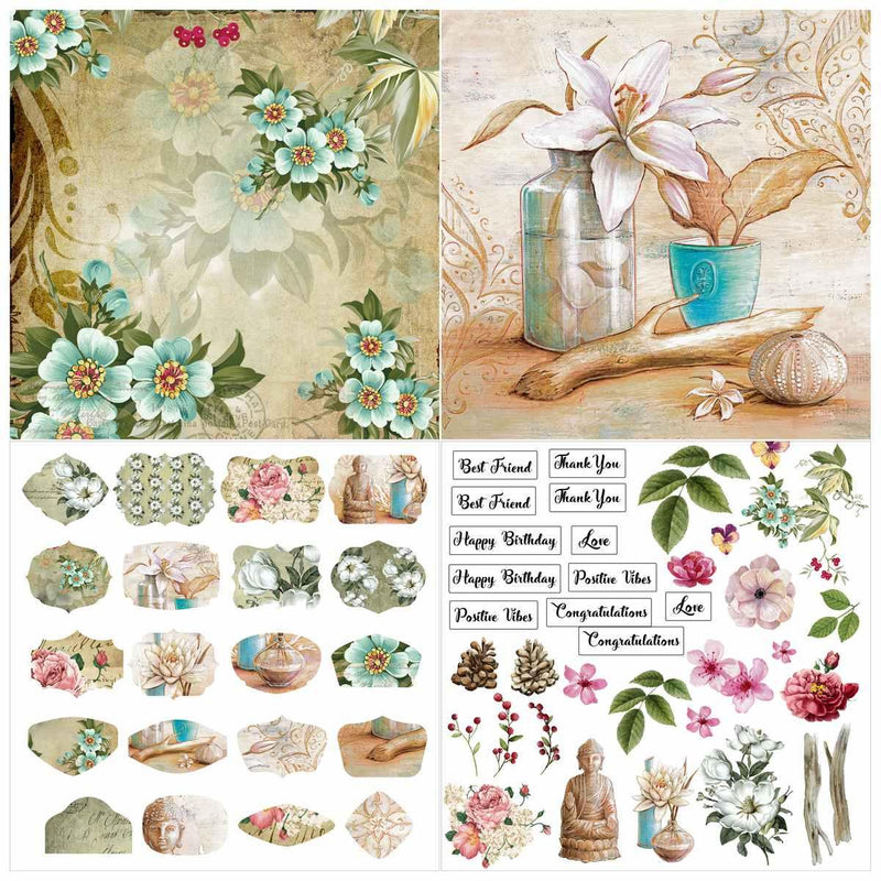 jags-mumbai Scrapbook Designer Paper Pack for Scrapbooking and Greeting Cards 12x12 Inches