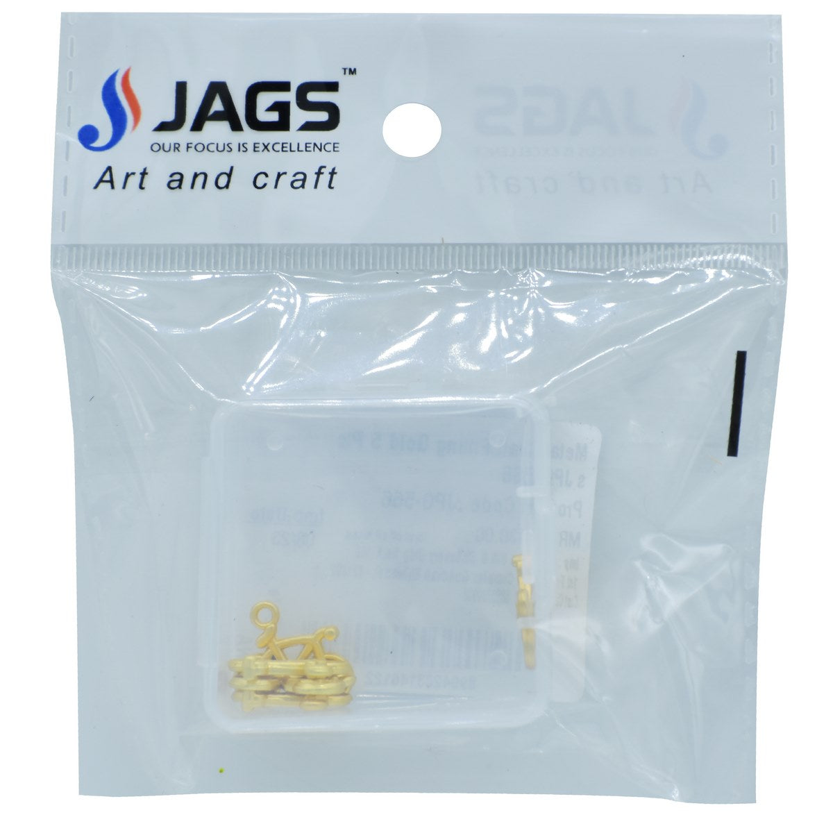 jags-mumbai Scrapbook Metal Craft Fitting Gold 5 Pcs