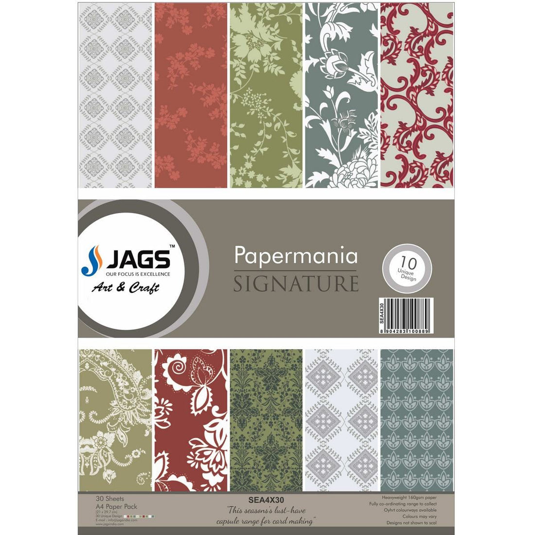 jags-mumbai Scrapbook Paper Jags A4 Signature-10D SEA4x30