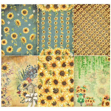 Scrapbooking paper packs ,printed greeting papers of Jags Paper Helianthus A4 Inch JPHA4X24