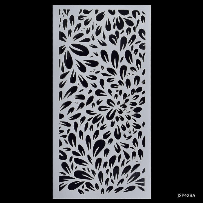 Modern Wall Drawing Stencil Designs of Floral Print for painting