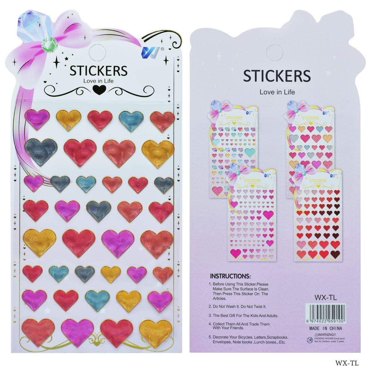 jags-mumbai scrapbook Stickers Sticker Love In Life Heart Shape