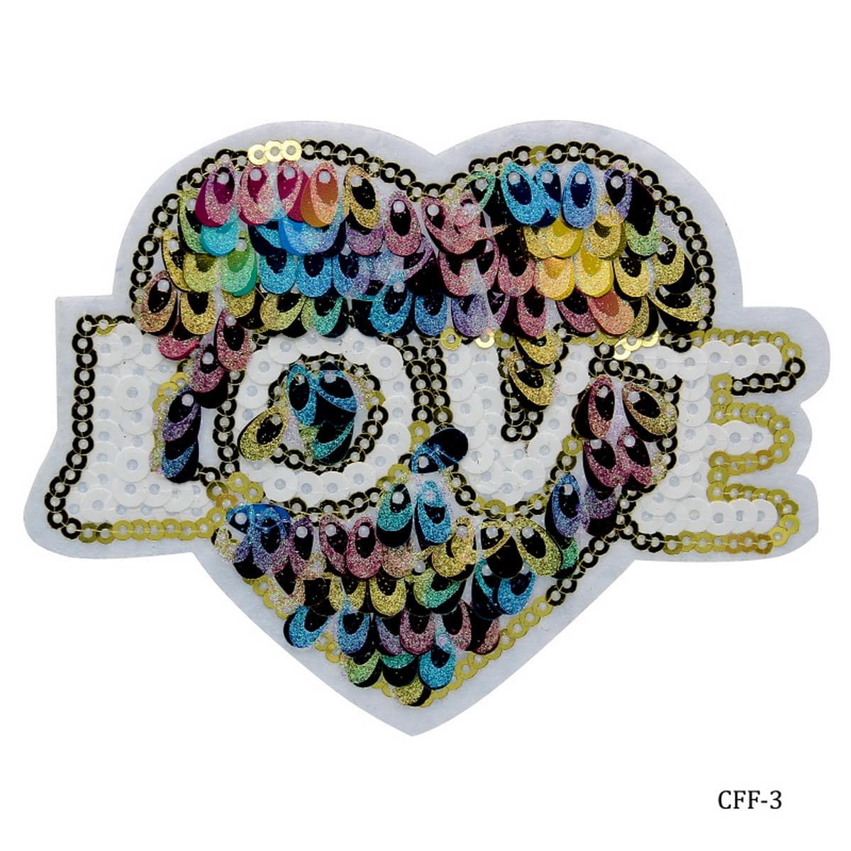 jags-mumbai Sequin Craft Sequin Heart Love Medium CFF-3