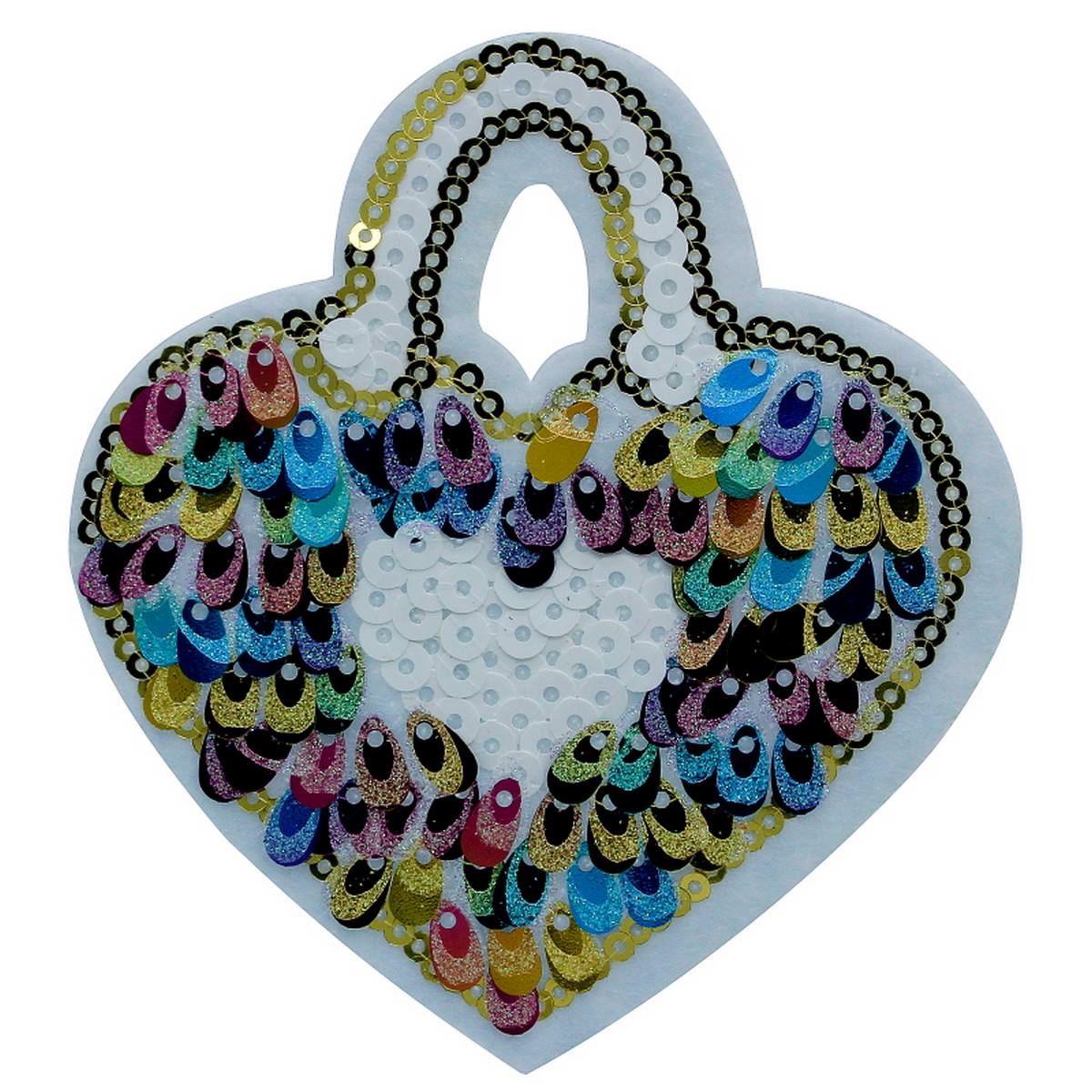 jags-mumbai Sequin Craft Sequines Heart Bag Medium