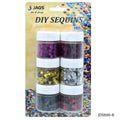 jags-mumbai Sequin Jags Diy Sequins Round 6 Colour pck 60Gsm JDSR00-B