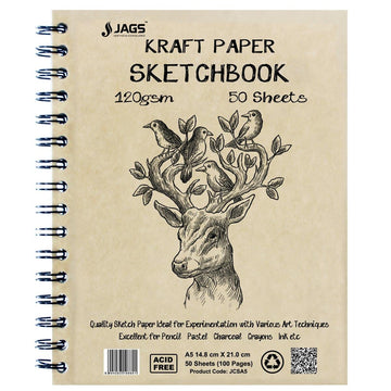 A5 Brown Paper Sketch book, Eco friendly sketch book