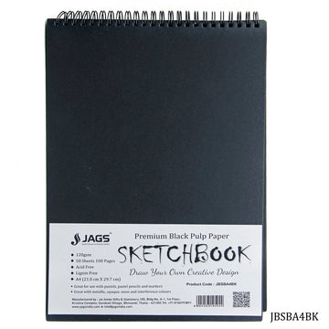 black sketch book A4 Size 180GSM paper