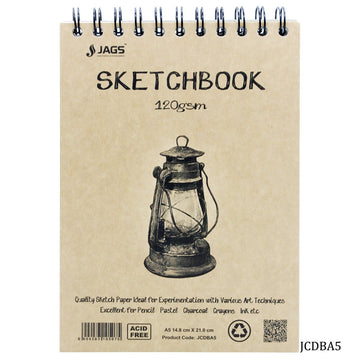 Jags Sketch Book Cartridge Paper T/W A5 100Pgs 120Gsm JCDBA5