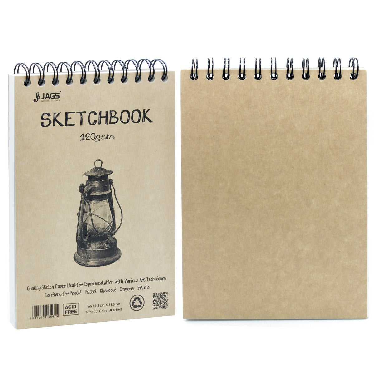 jags-mumbai Sketching Material Jags Sketch Book Cartridge Paper T/W A5 100Pgs 120Gsm JCDBA5