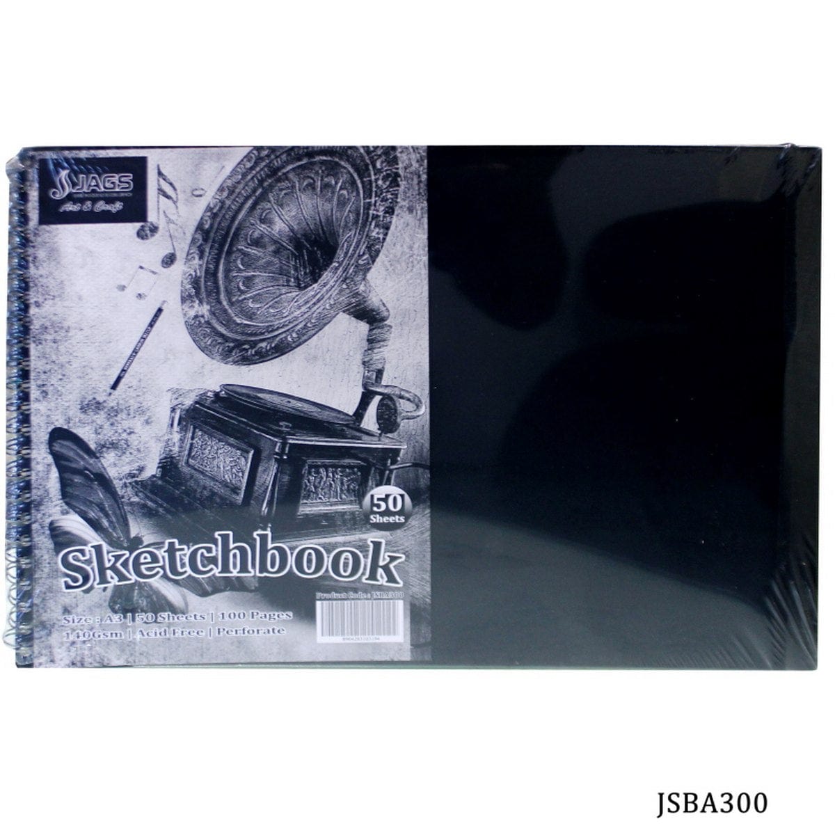 jags-mumbai Sketching Material Jags Sketch Book Wire-O A3 100 Pages 140Gm JSBA300
