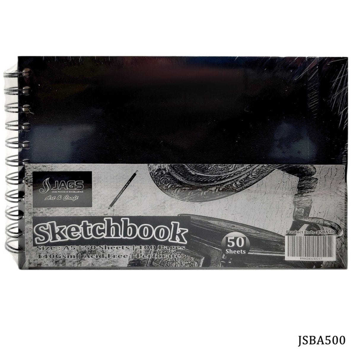 jags-mumbai Sketching Material Jags Sketch Book Wire-o A5 100Pages 140Gsm JSBA500