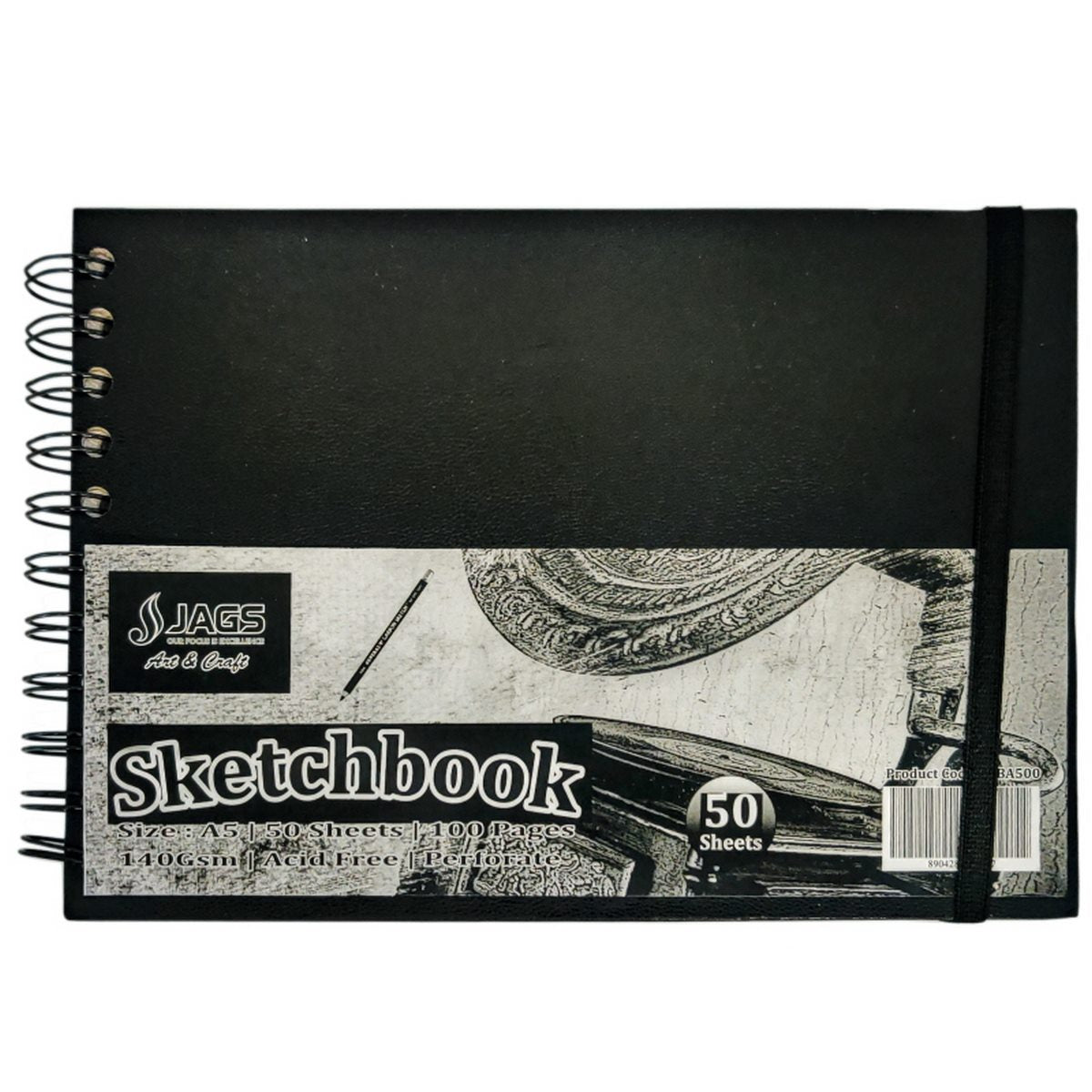 jags-mumbai Sketching Material Jags Sketch Book Wire-o A5 100Pages 140Gsm JSBA500
