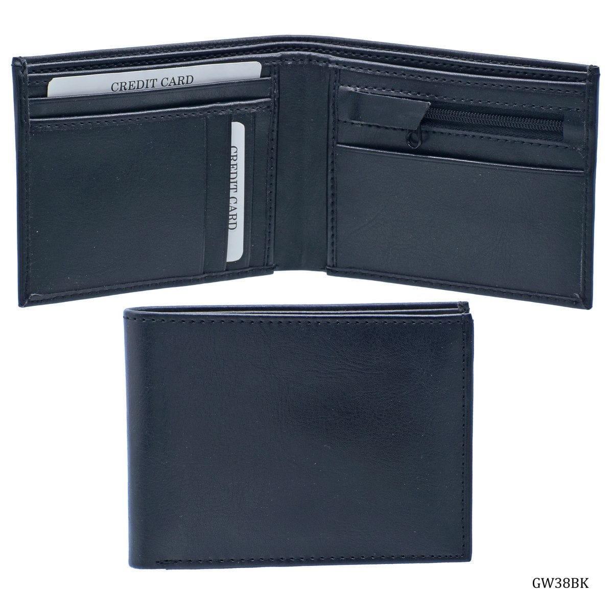 jags-mumbai Sketching Material Leatherette Men's Zip Wallet Black