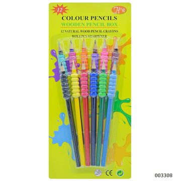 Colour Pencils With Grip Set Of 12Pcs 003308