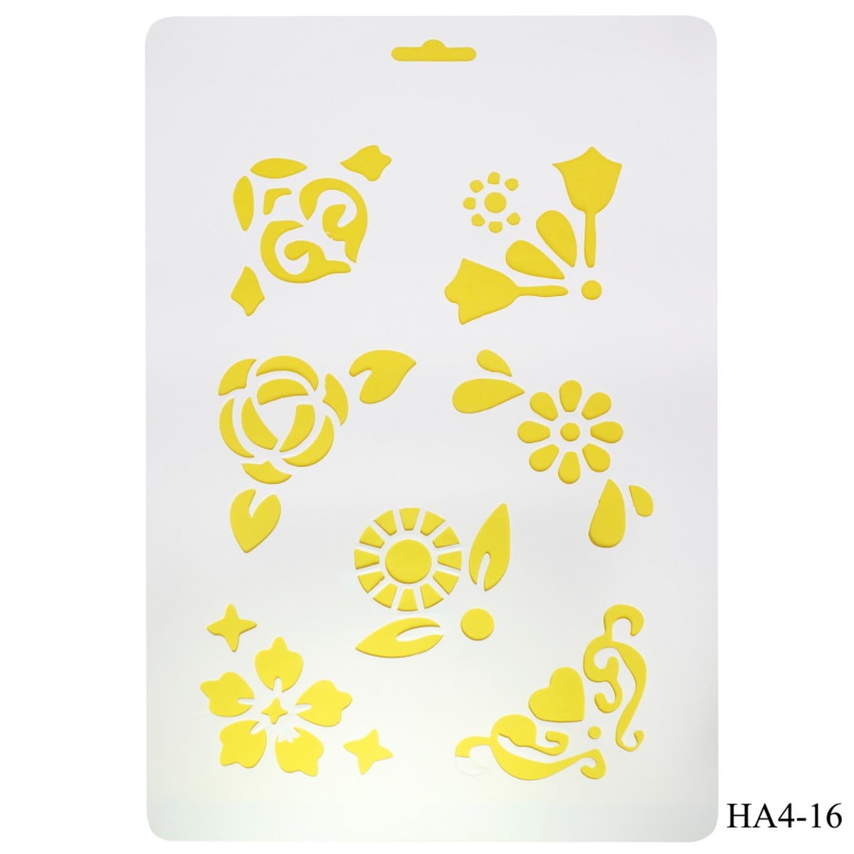 jags-mumbai Stencil A4 Flower Stencil - Durable PVC Materia (Contain 1 Unit)