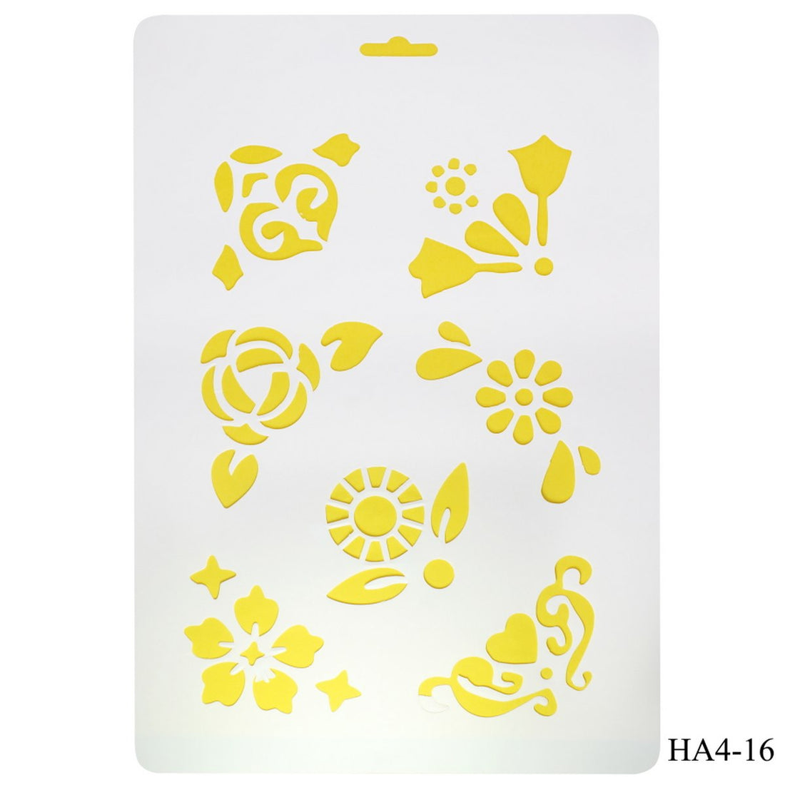 jags-mumbai Stencil A4 Flower Stencil - Durable PVC Materia (Contain 1 Unit)