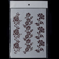 jags-mumbai Stencil Elegant Rose Blooms: Stencil Plastic A5 size Rose Flower Design for Artistic Expressions