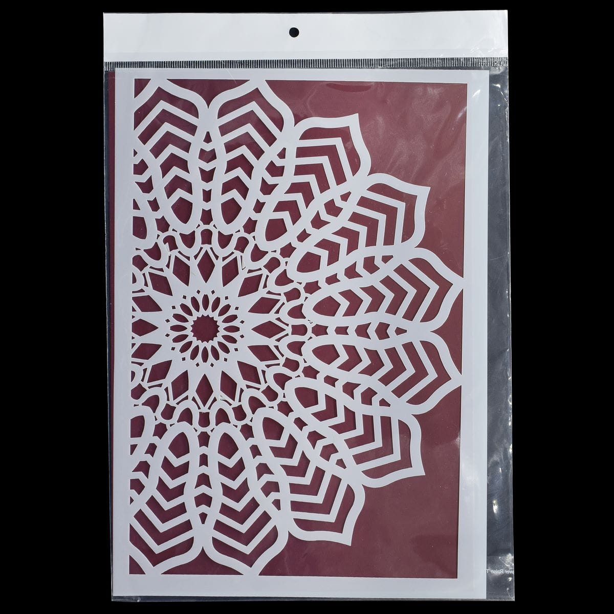 jags-mumbai Stencil Floral Delight: Stencil Plastic A4 size 180D Flower for Creative Designs.