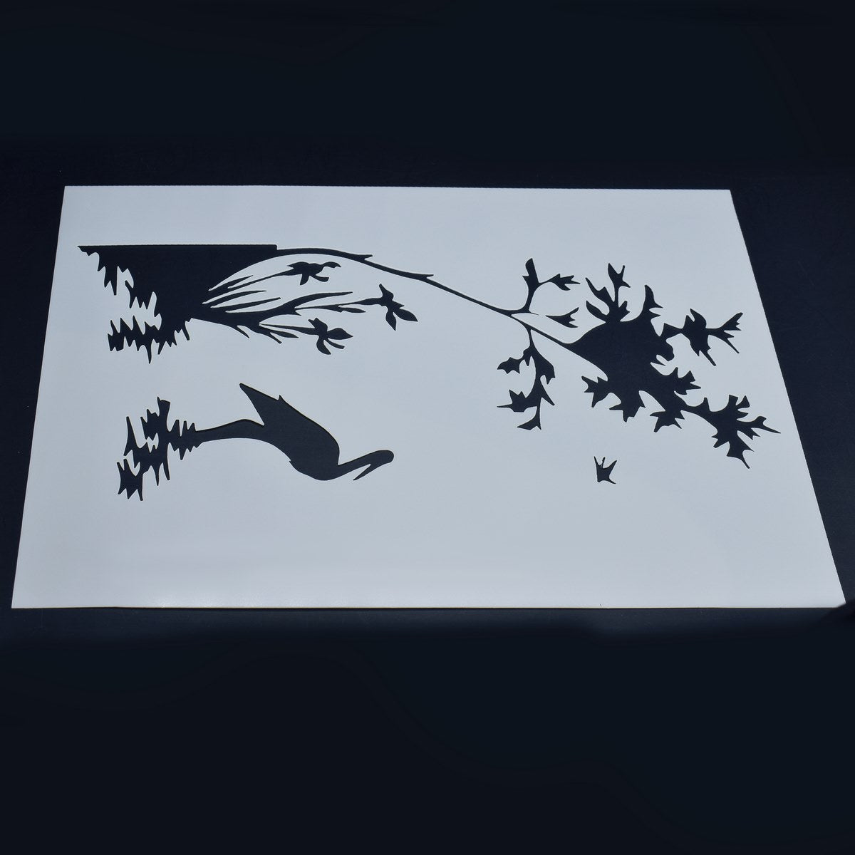 jags-mumbai Stencil Graceful Serenity: Stencil Plastic A5 size Swan Design for Artistic Elegance