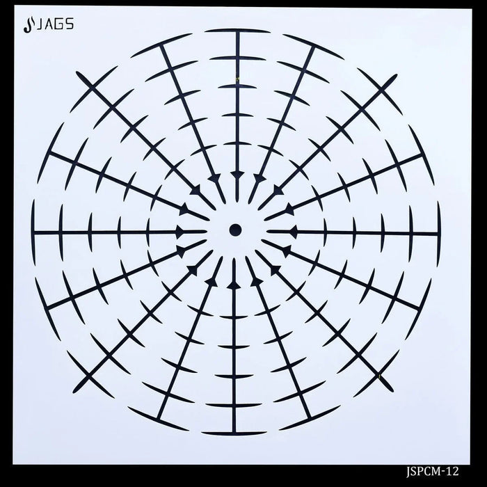 Jags Drawing Stencil Number Placement 12 inch (1pcs) Pack of 1