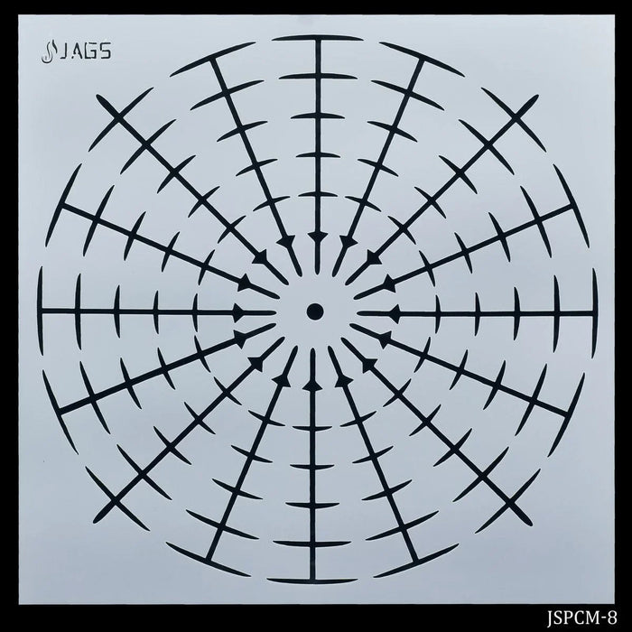 Inkarto Drawing Stencil for mandala | Number Placement | Clock marking Stencil 8 Inch