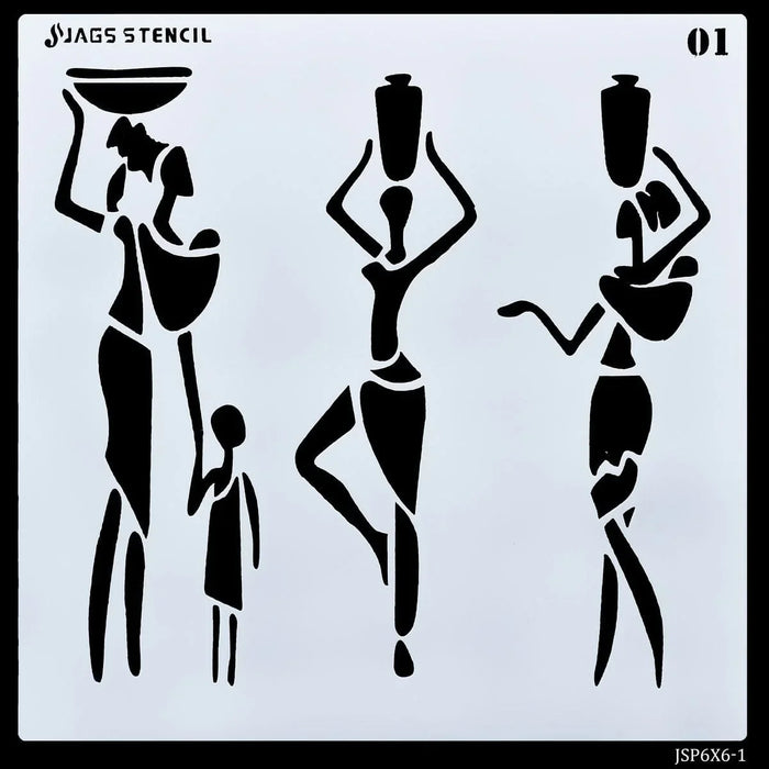 Jags Drawing Stencil Plastic 6x6 1Pcs 1 No JSP6X6-1