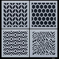 jags-mumbai Stencil jags Stencil Plastic 6x6 4Pcs Set