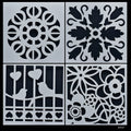 jags-mumbai Stencil Jags Stencil Plastic 6x6 4Pcs Set - Creative Craft Tool for Scrapbooking and Art Projects