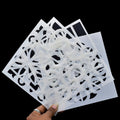 jags-mumbai Stencil Jags Stencil Plastic 6x6 4Pcs Set - Creative Craft Tool for Scrapbooking and Art Projects