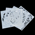 jags-mumbai Stencil Jags Stencil Plastic 6x6 4Pcs Set - Creative Craft Tool for Scrapbooking and Art Projects