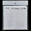 jags-mumbai Stencil Jags Stencil Plastic 6x6 4Pcs Set - Creative Craft Tool for Scrapbooking and Art Projects