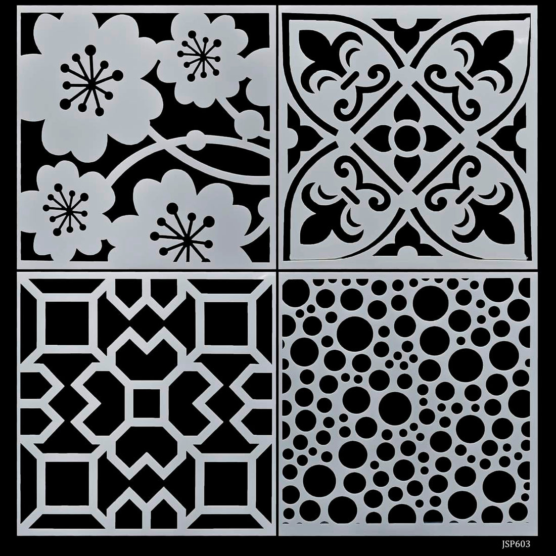 jags-mumbai Stencil jags Stencil Plastic 6x6 4Pcs Set JSP603