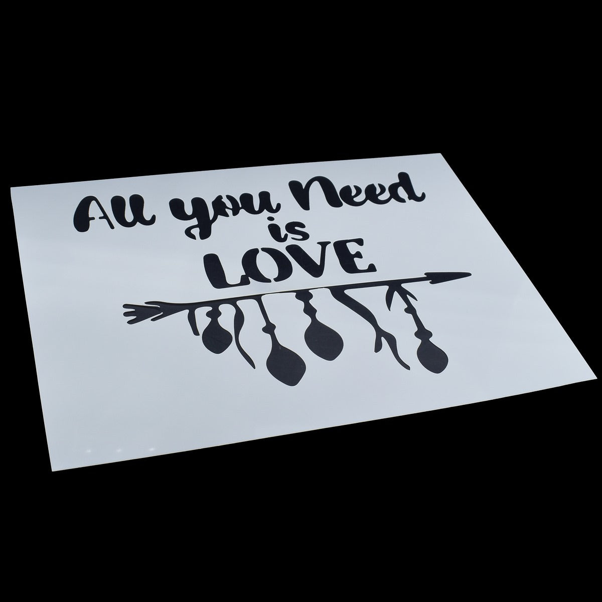 jags-mumbai Stencil Jags Stencil Plastic A5 "All You Need Is Love" - JSPA5-3